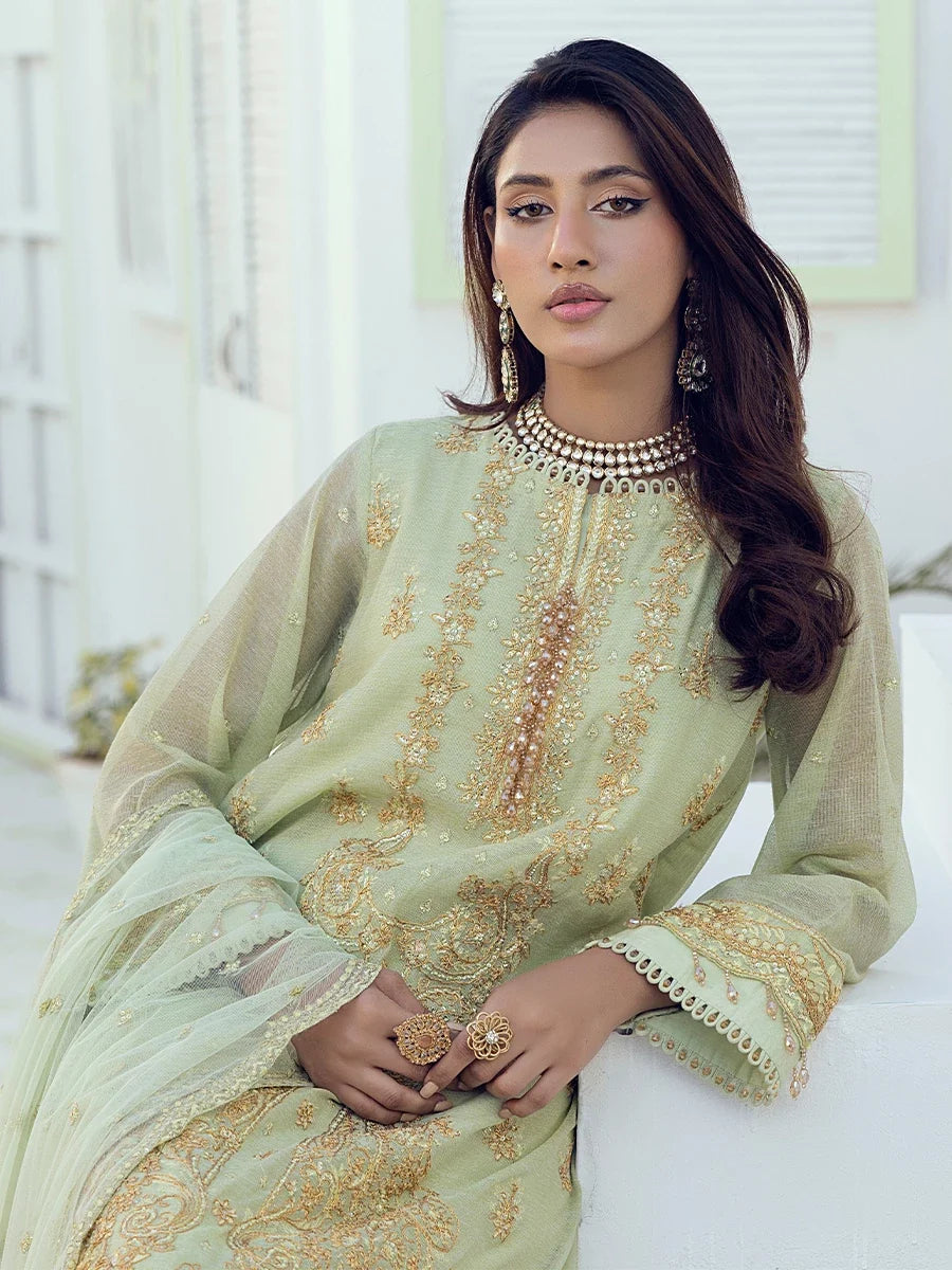 3PC Unstitched Festive Embroidered Suit (SAW-03)