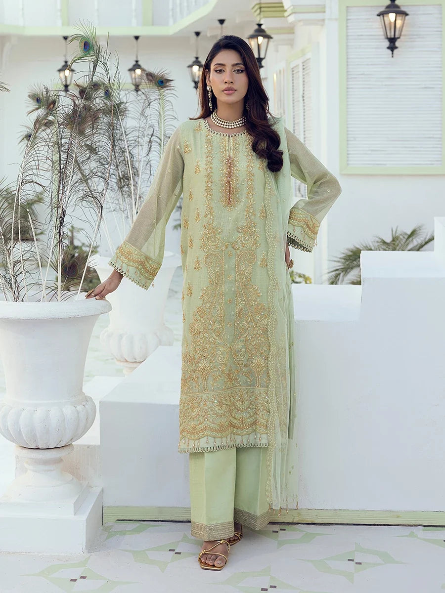 3PC Unstitched Festive Embroidered Suit (SAW-03)