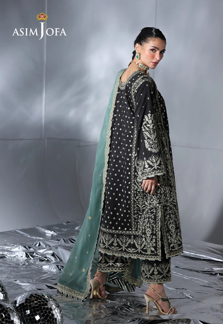 2PCS Unstitched Embroidered Silk Suit | SAW-32