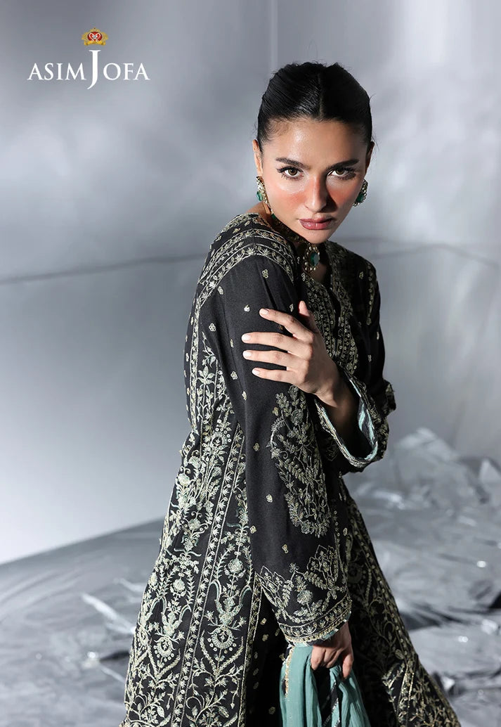 2PCS Unstitched Embroidered Silk Suit | SAW-32