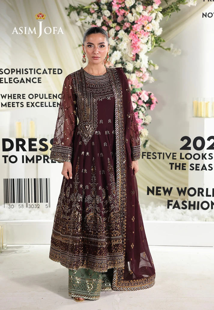 2PCS Unstitched Embroidered Chiffon Suit | SAW-33