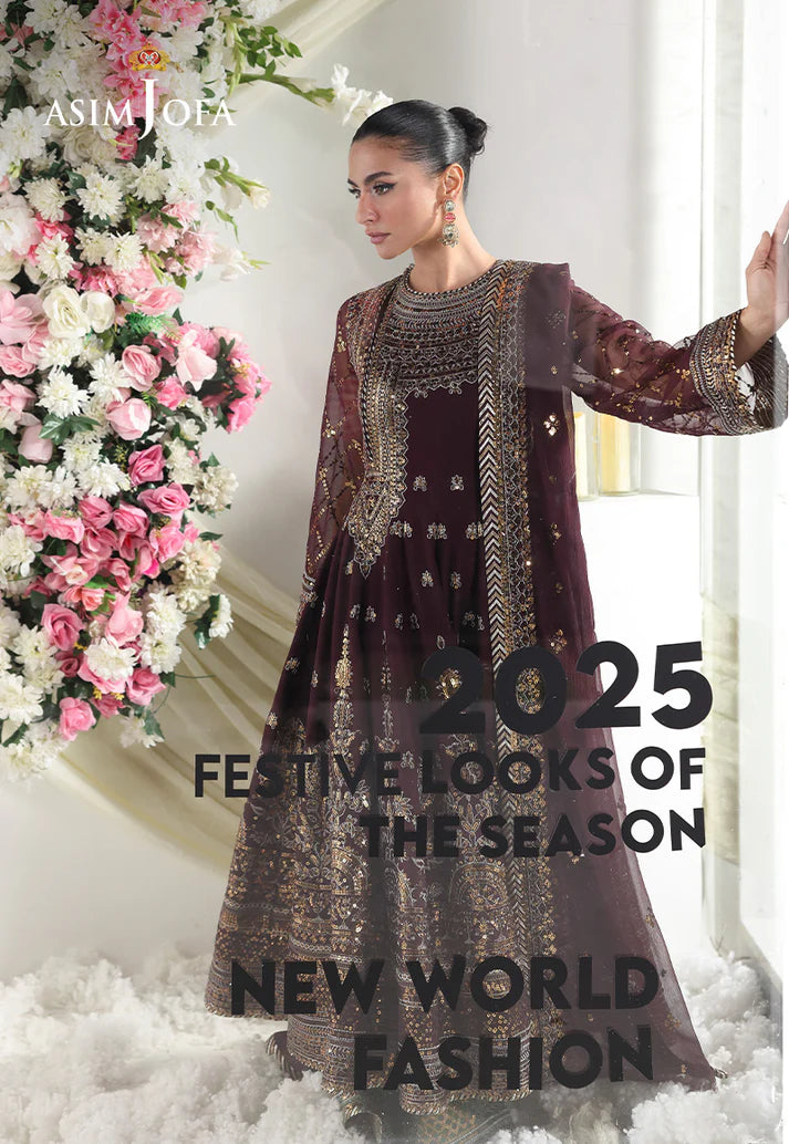 2PCS Unstitched Embroidered Chiffon Suit | SAW-33