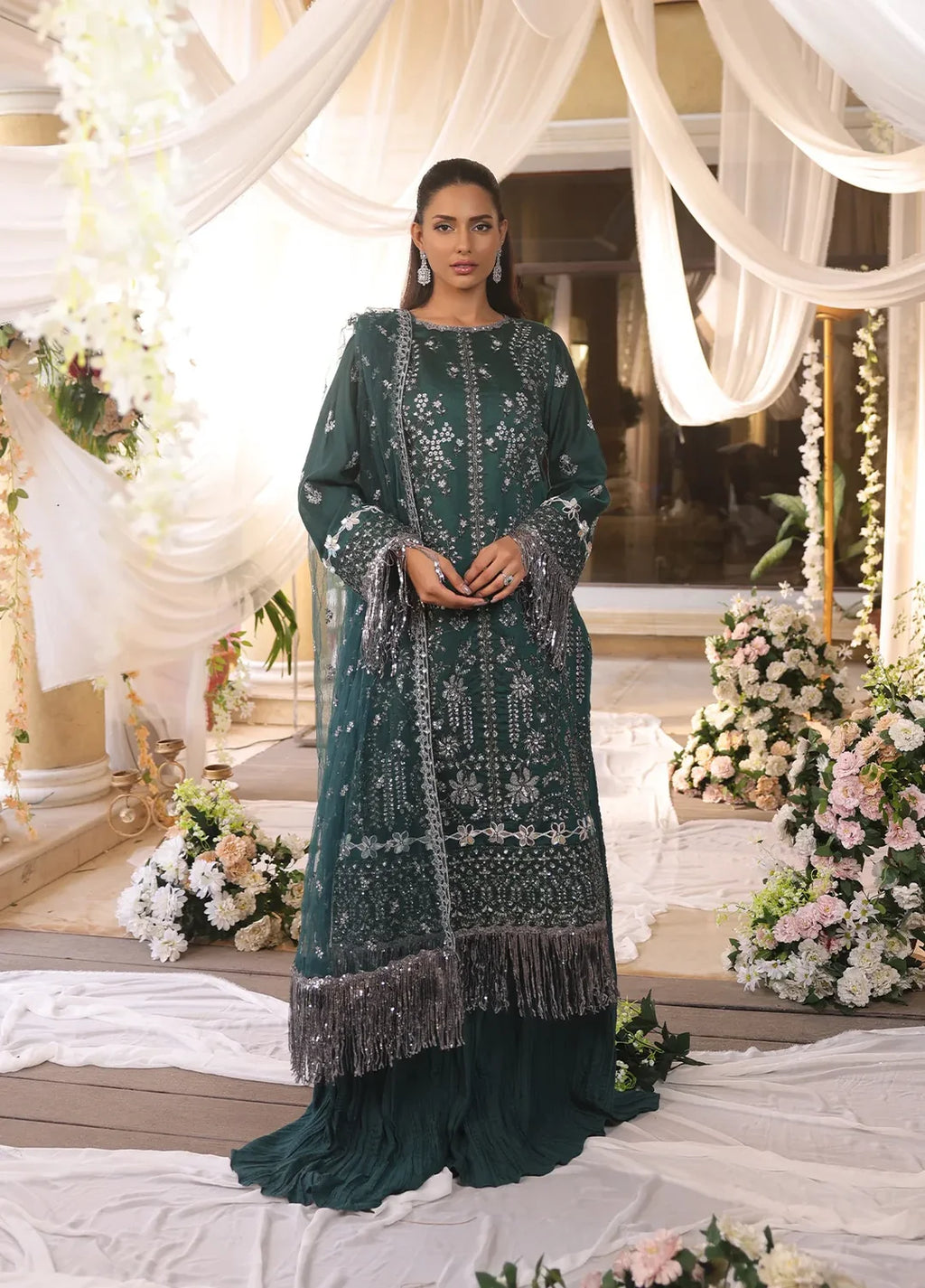 3pc Unstitched Embroidered Yarn Dyed Suit (SAW-08)