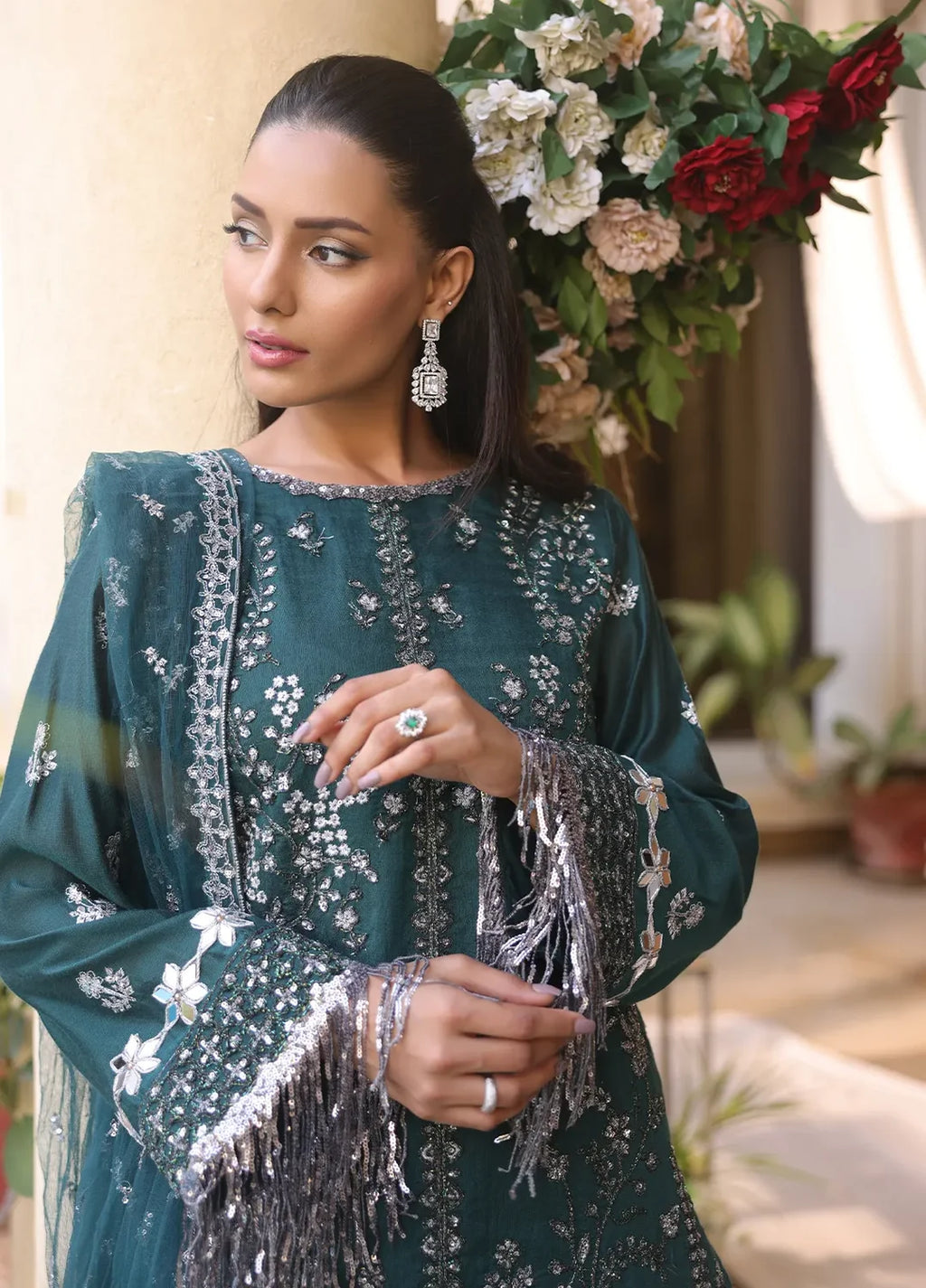 3pc Unstitched Embroidered Yarn Dyed Suit (SAW-08)