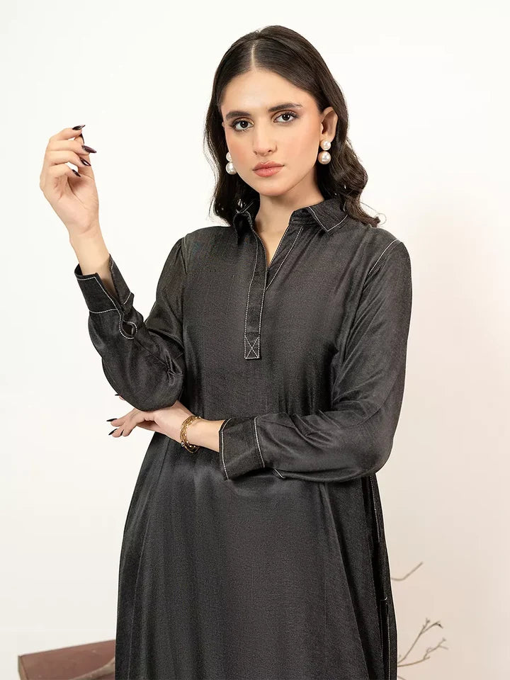 1PC Stitched Basic Denim Shirt | SAW-34