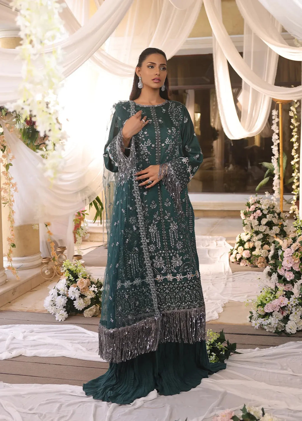 3pc Unstitched Embroidered Yarn Dyed Suit (SAW-08)
