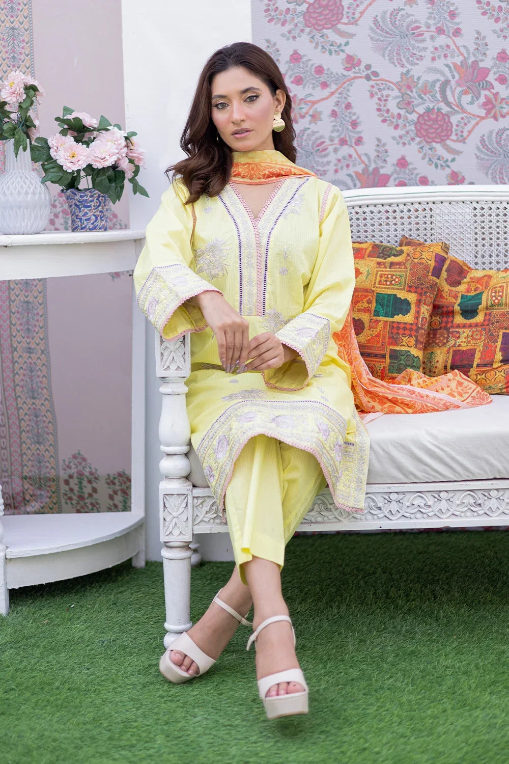 3 Piece – Dobby Embroidered Suit | SAW-57