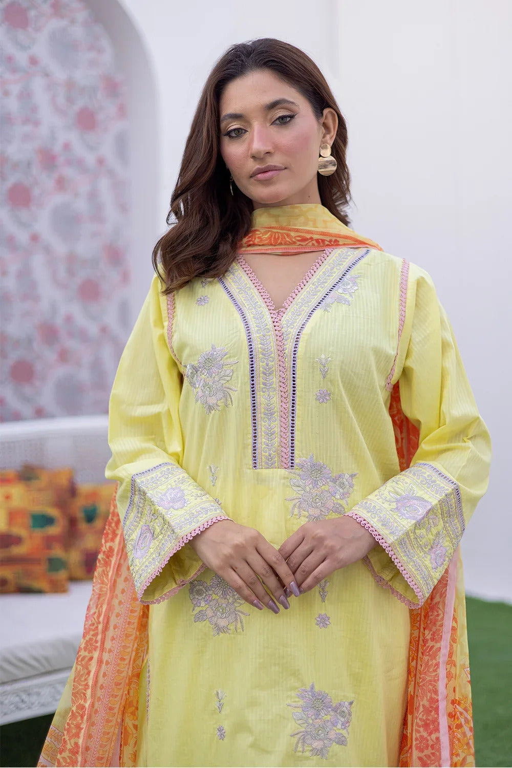 3 Piece – Dobby Embroidered Suit | SAW-57