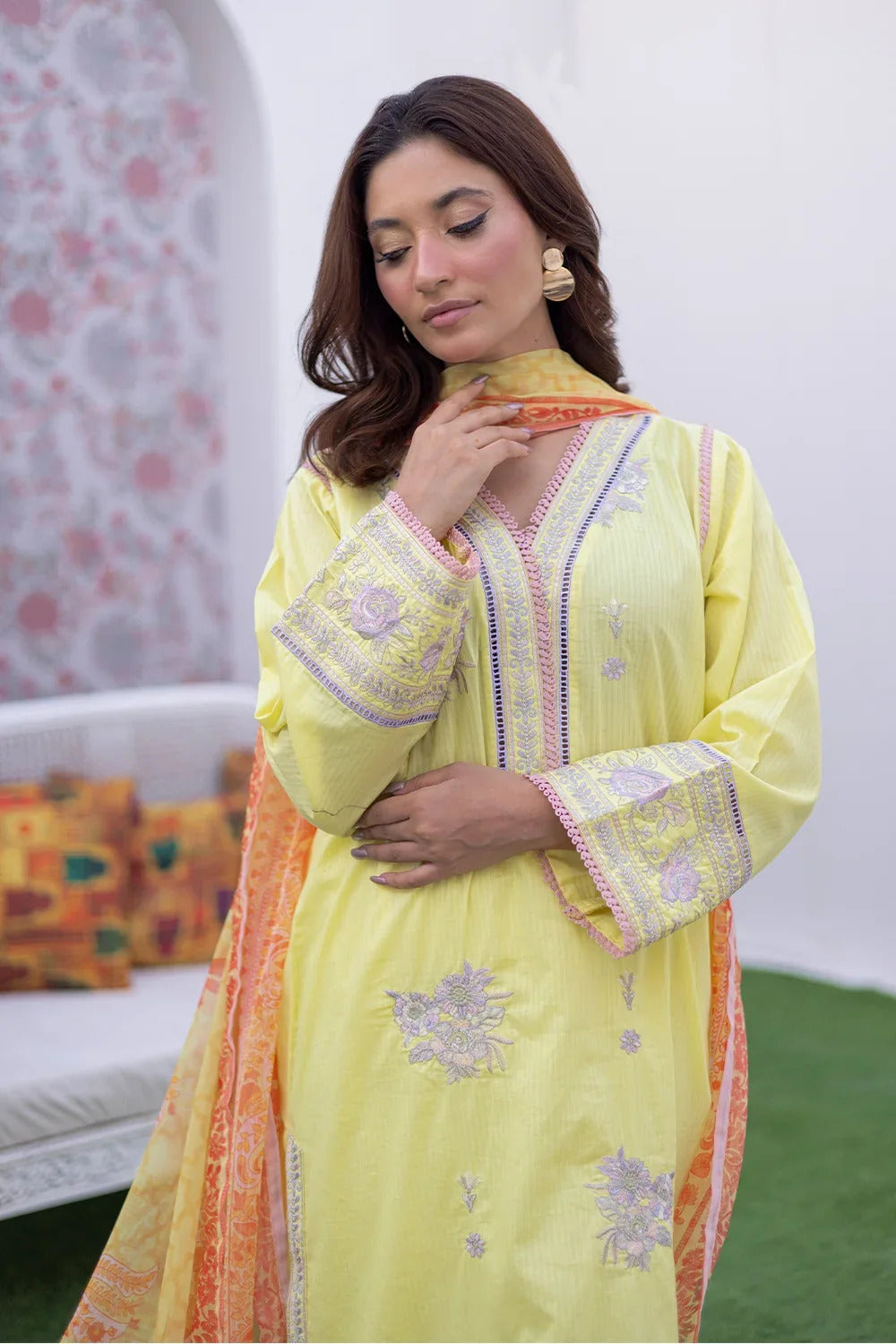 3 Piece – Dobby Embroidered Suit | SAW-57