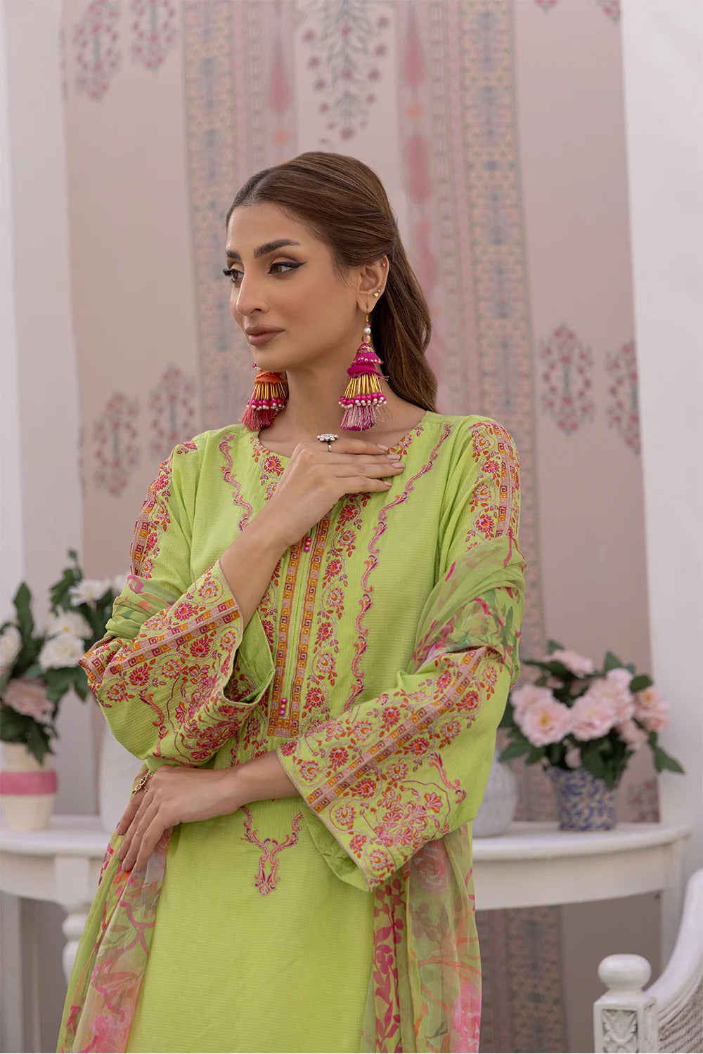 3 Piece – Dobby Embroidered Suit | SAW-53