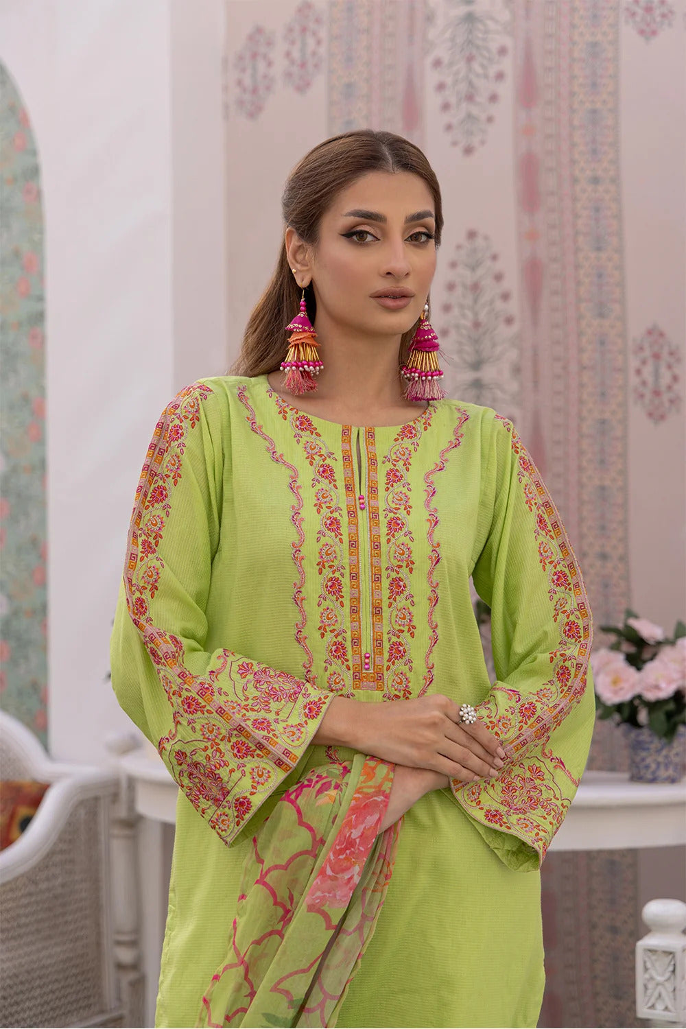 3 Piece – Dobby Embroidered Suit | SAW-53