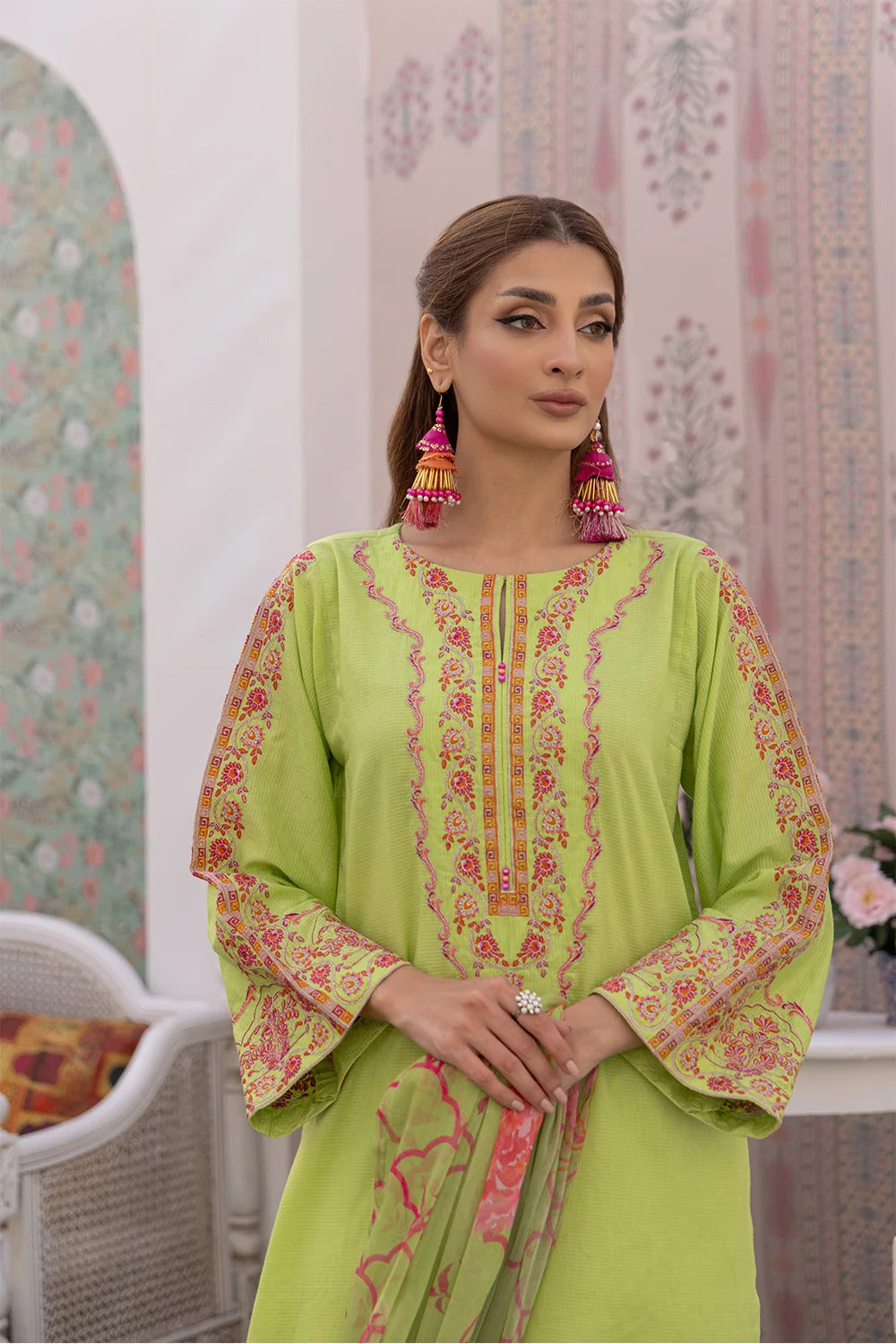 3 Piece – Dobby Embroidered Suit | SAW-53
