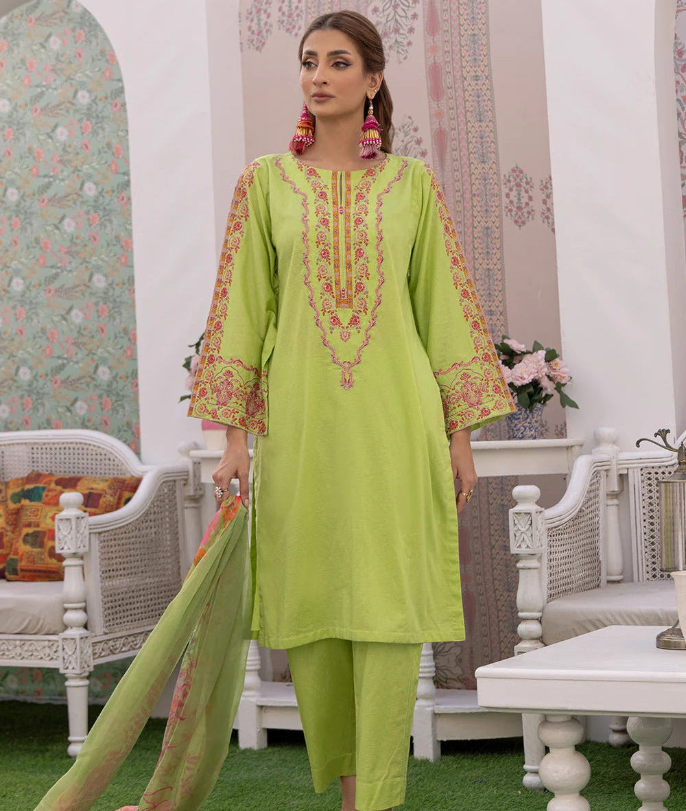 3 Piece – Dobby Embroidered Suit | SAW-53