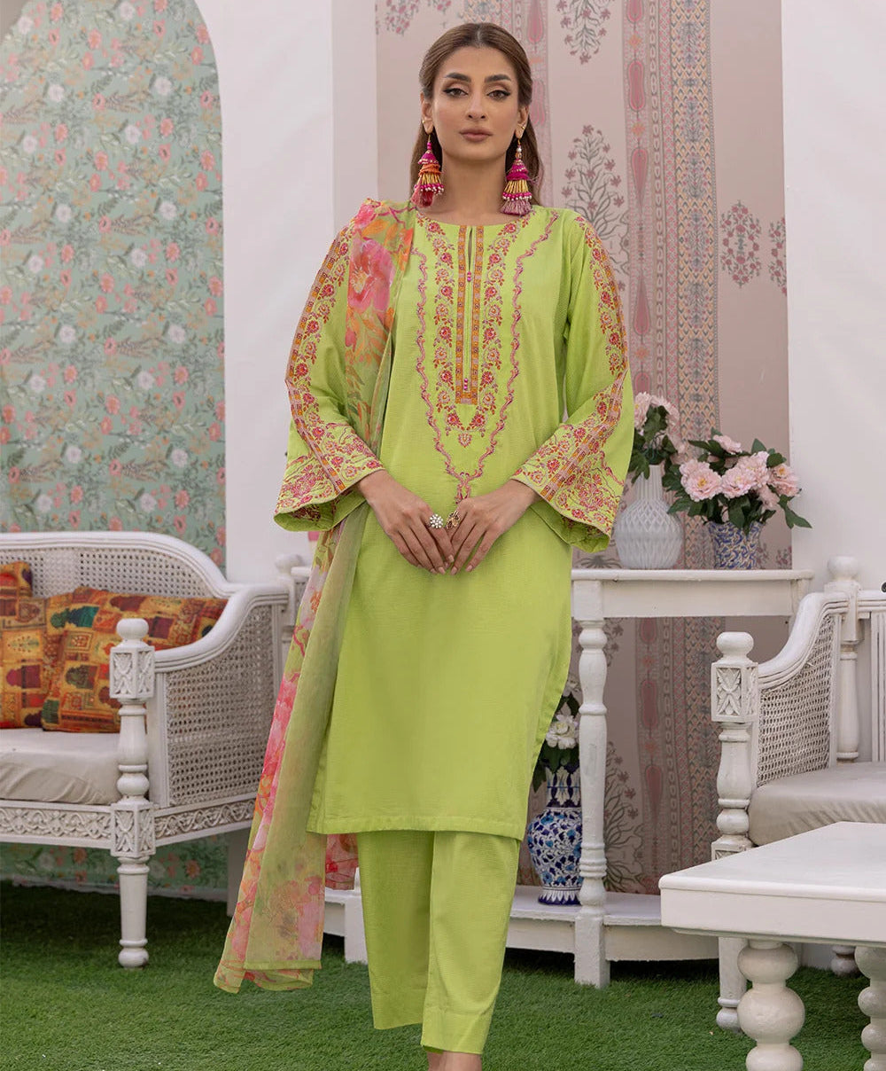 3 Piece – Dobby Embroidered Suit | SAW-53