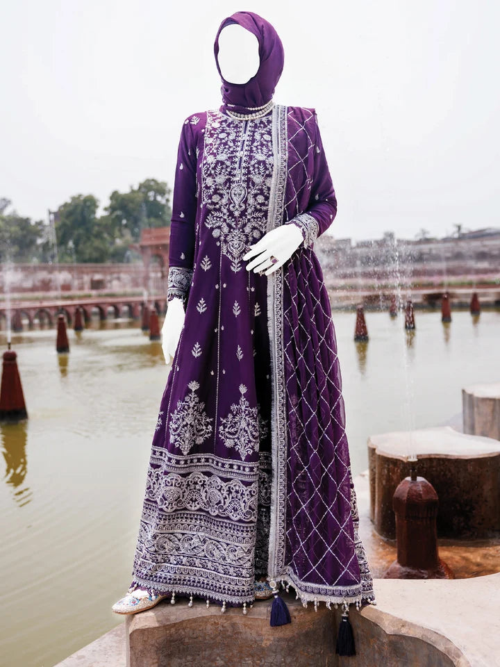 2PC Unstitched Chiffon Embroidered Suit (SAW-17)