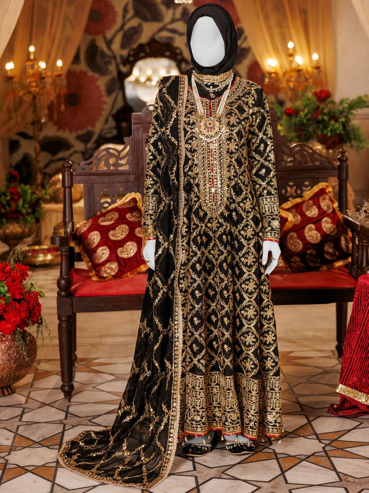 2PC Unstitched Chiffon Embroidered Suit (SAW-18)