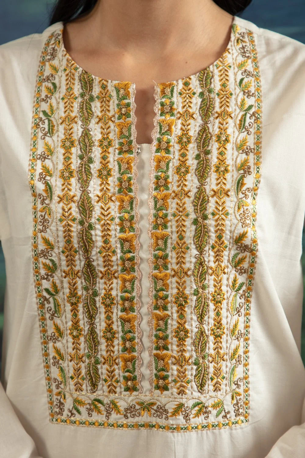 2 Pc Embroidered Cotton Lawn Stitched Suit | SAW-87