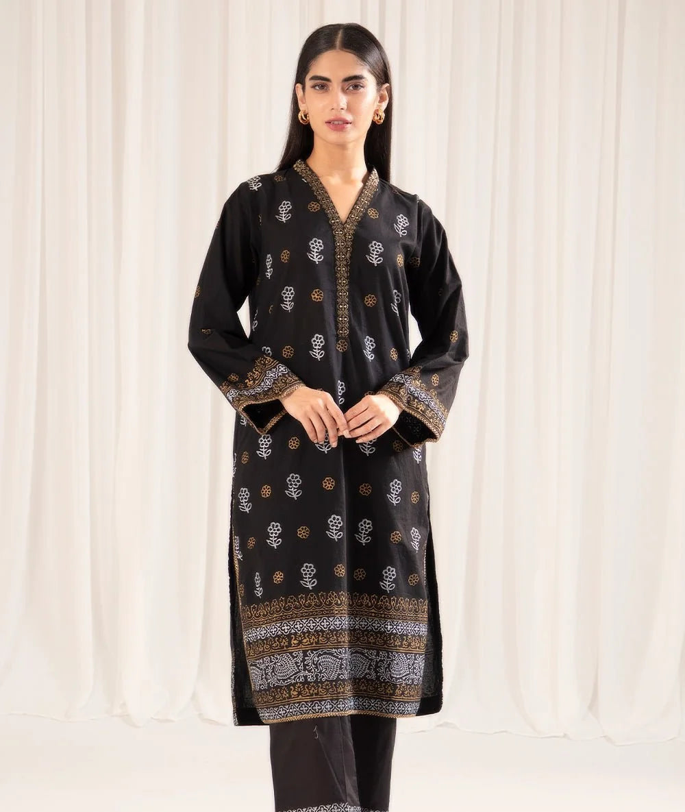 2 Pc Printed Cotton Lawn Stitched Suit | SAW-88