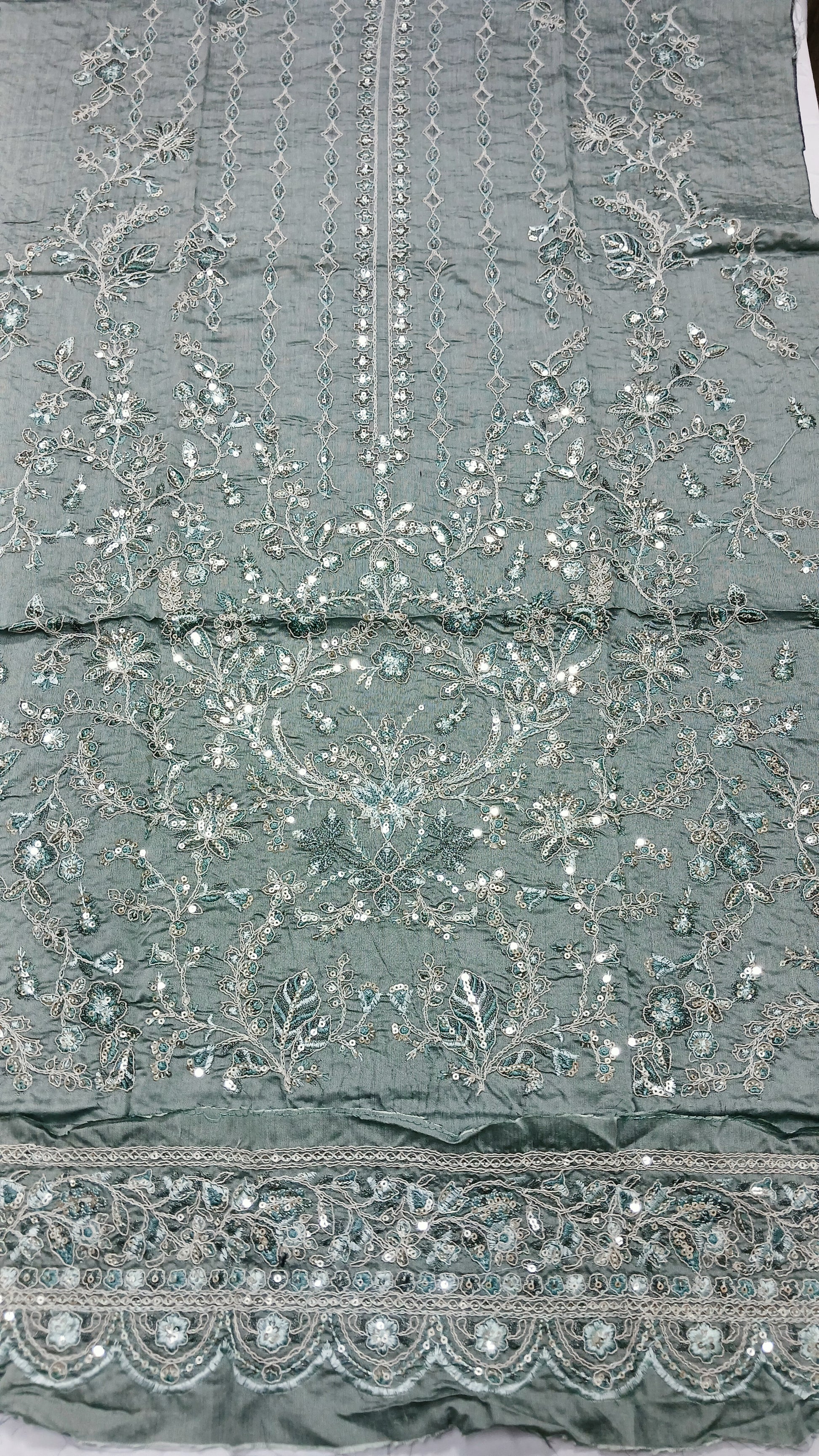 3PC Unstitched Festive Embroidered Suit (SAW-02)