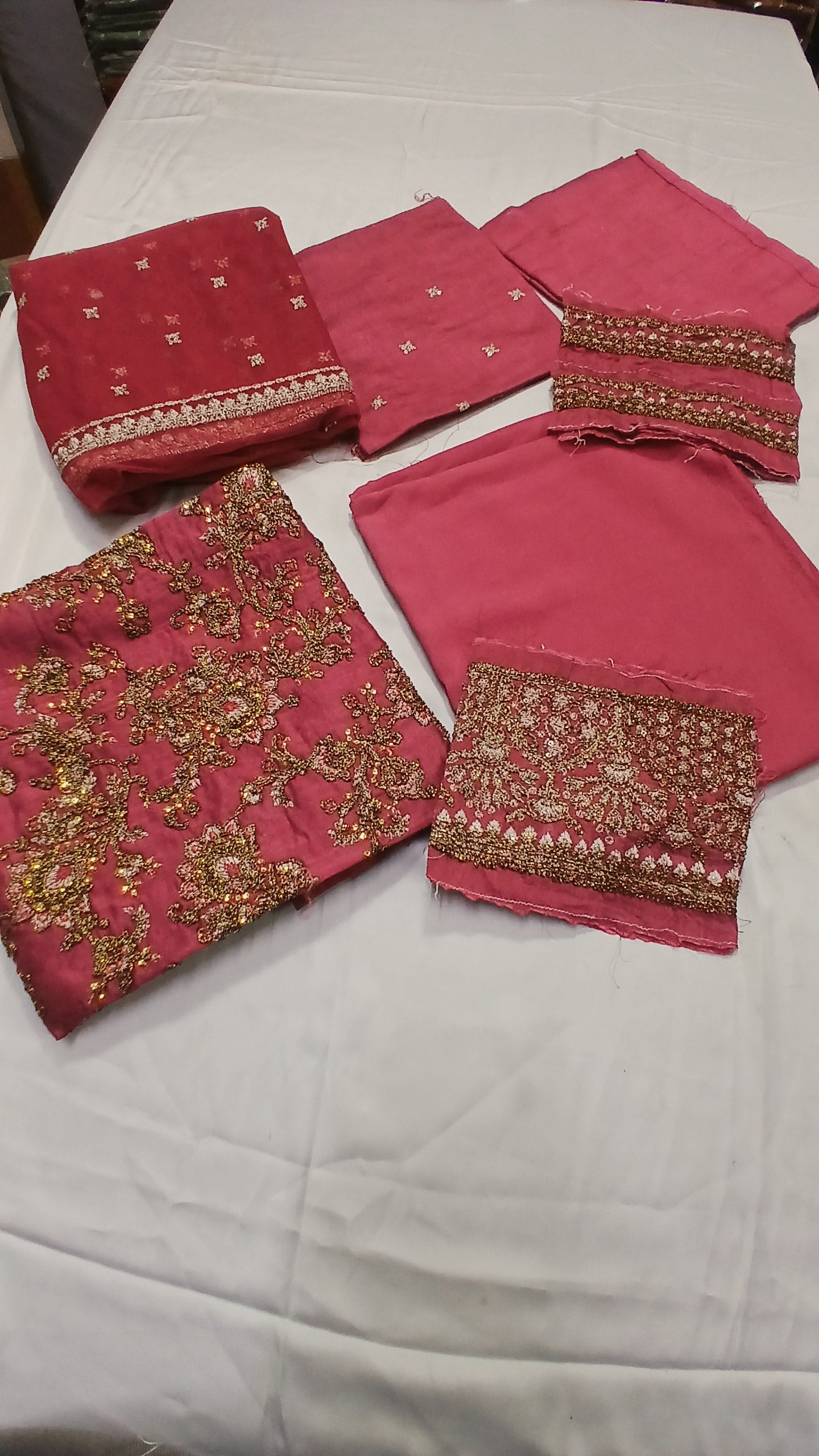3-Piece Unstitched Embroidered Pink Suit (SAW-04)
