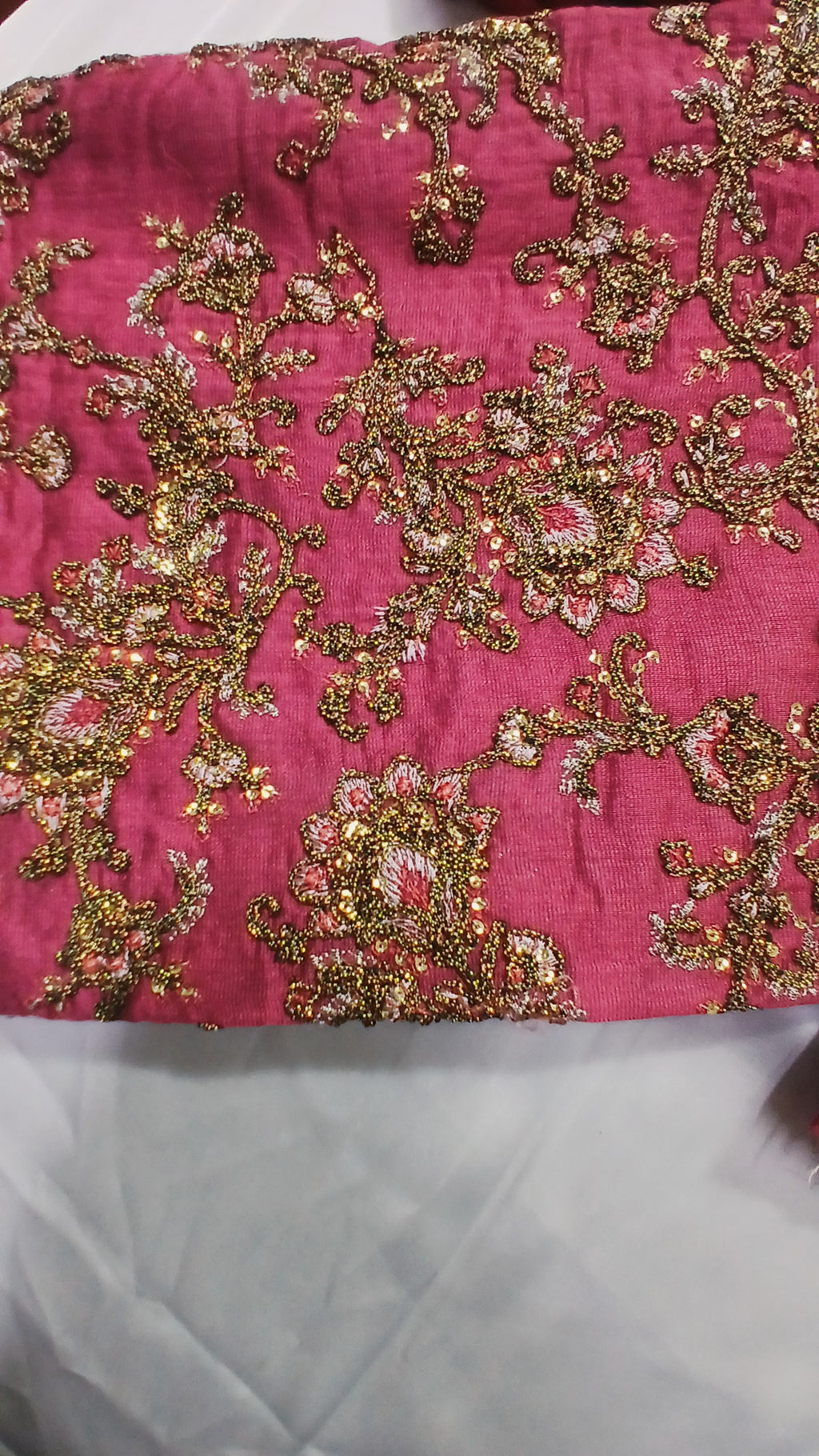 3-Piece Unstitched Embroidered Pink Suit (SAW-04)
