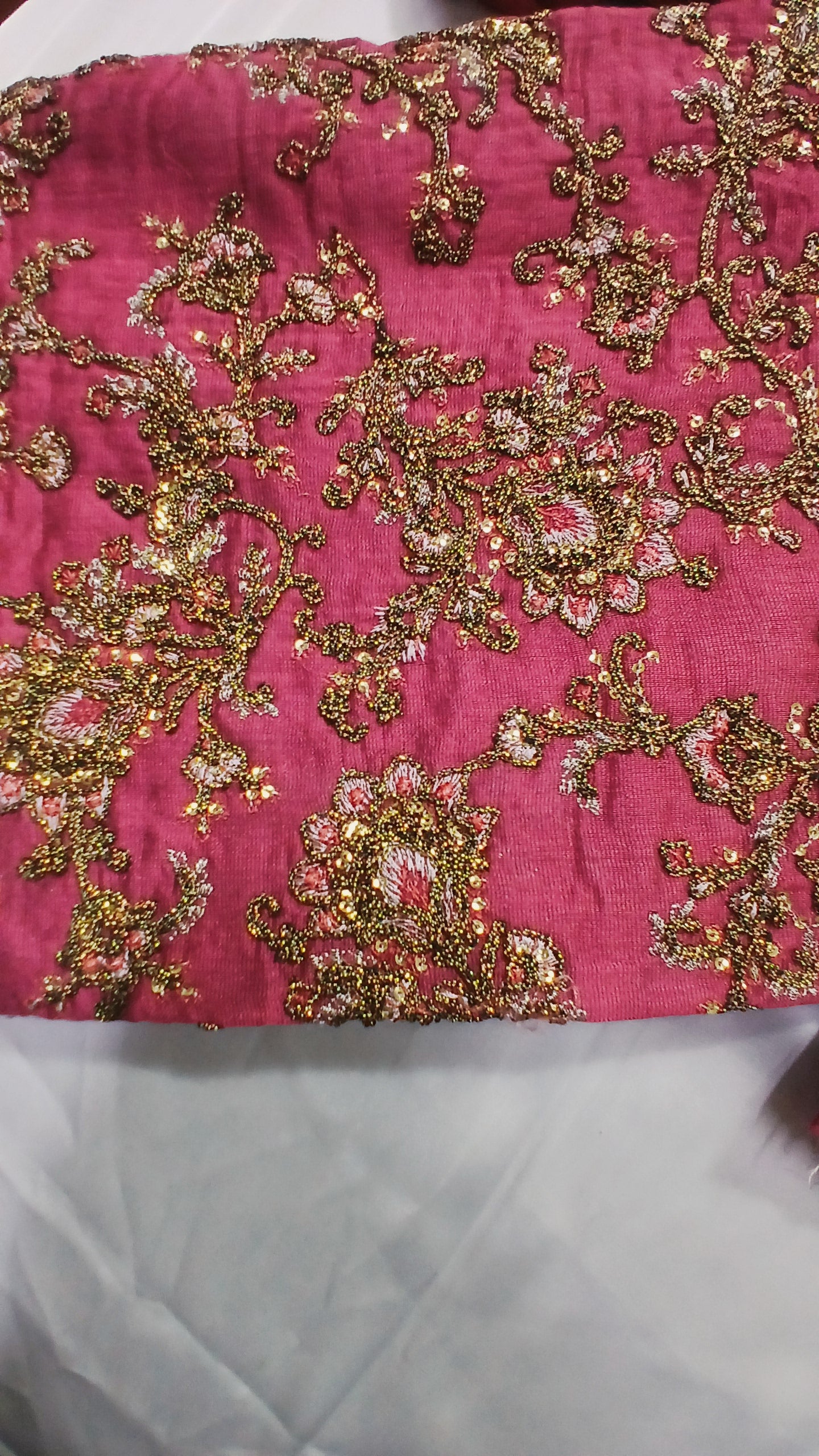 3-Piece Unstitched Embroidered Pink Suit (SAW-04)