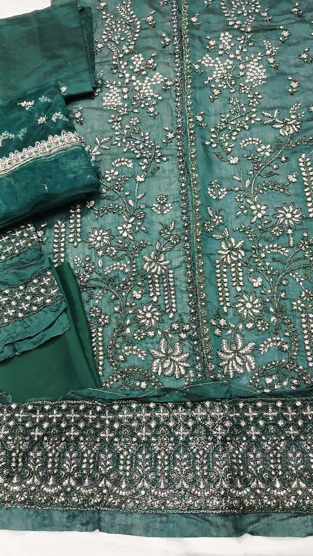 3pc Unstitched Embroidered Yarn Dyed Suit (SAW-08)