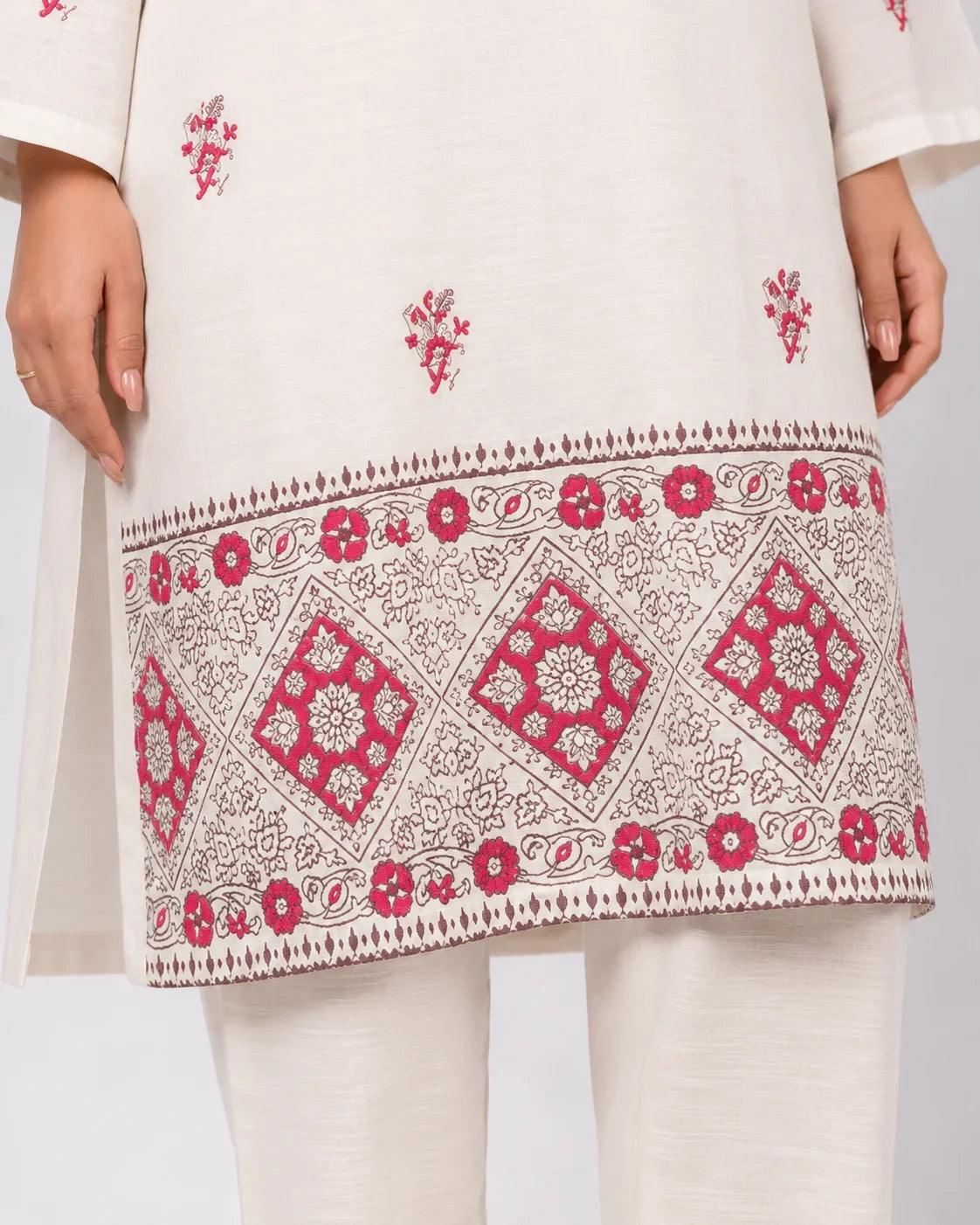 2 Piece – Printed Khaddar Suit | SAW-89