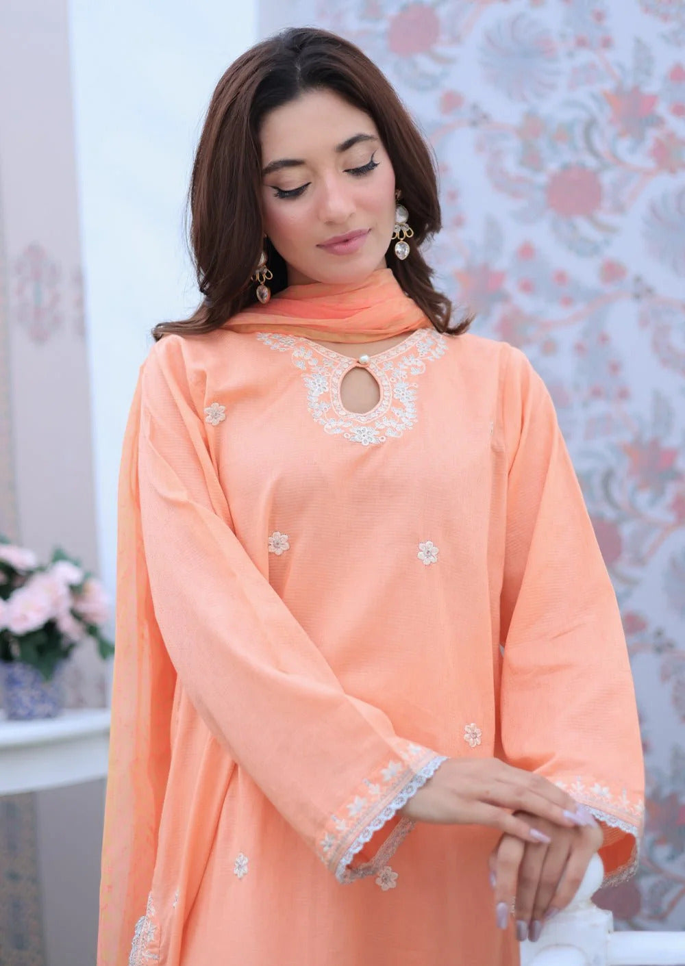 3 Piece – Dobby Embroidered Suit | SAW-55