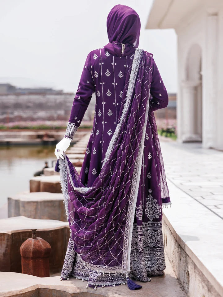 2PC Unstitched Chiffon Embroidered Suit (SAW-17)