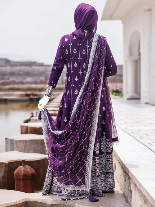 2PC Unstitched Chiffon Embroidered Suit (SAW-17)
