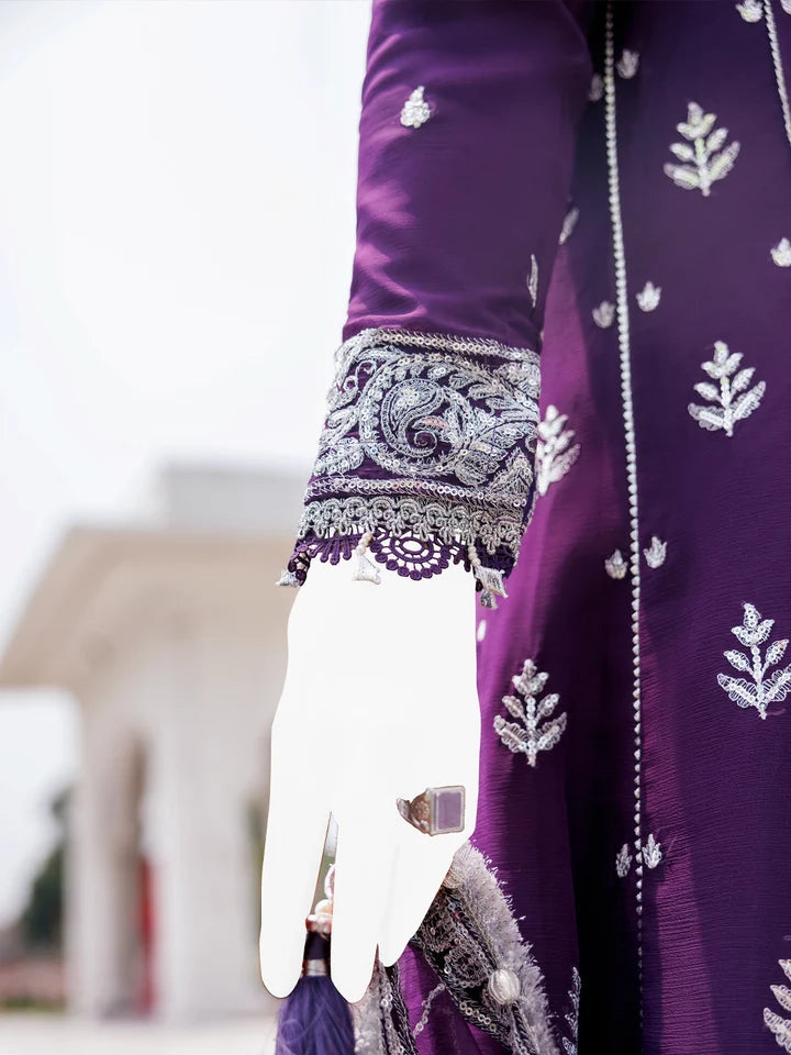 2PC Unstitched Chiffon Embroidered Suit (SAW-17)