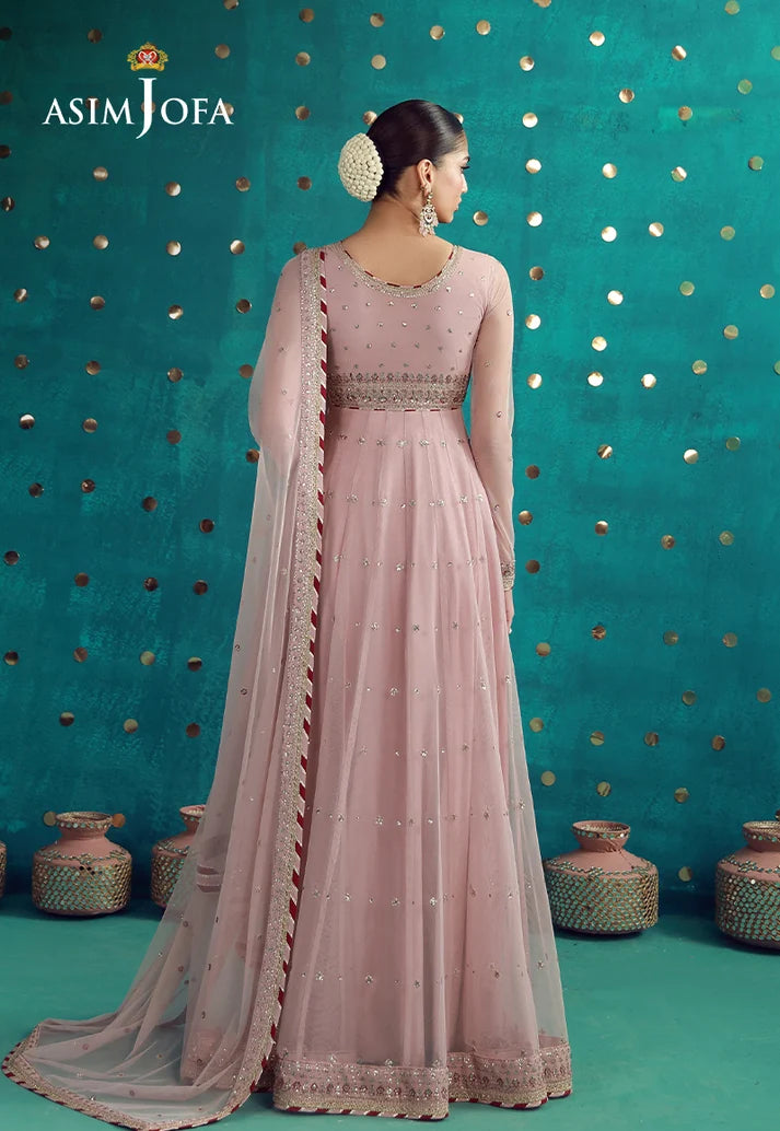 2PCS Unstitched Embroidered Poly Net Frock | SAW-31