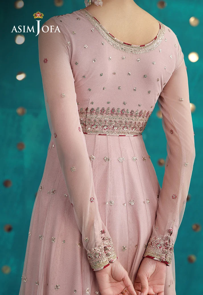 2PCS Unstitched Embroidered Poly Net Frock | SAW-31