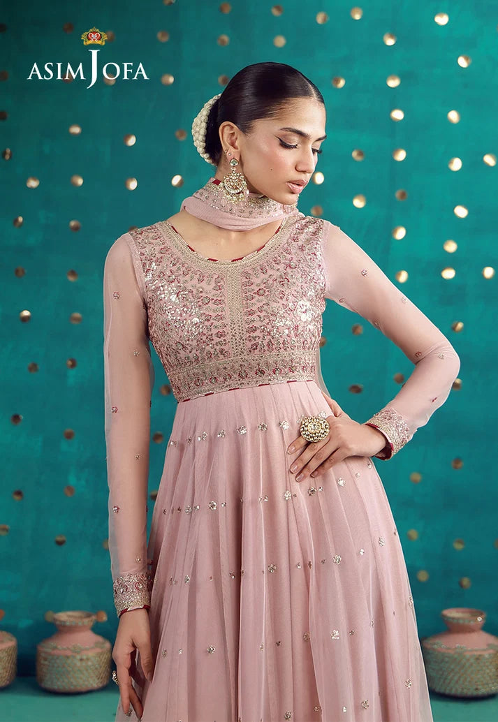 2PCS Unstitched Embroidered Poly Net Frock | SAW-31