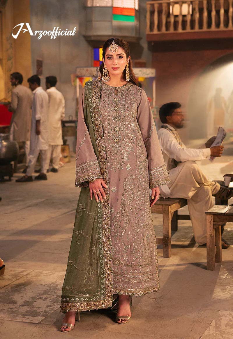 Embroidered Twisted Silk 2-Piece,