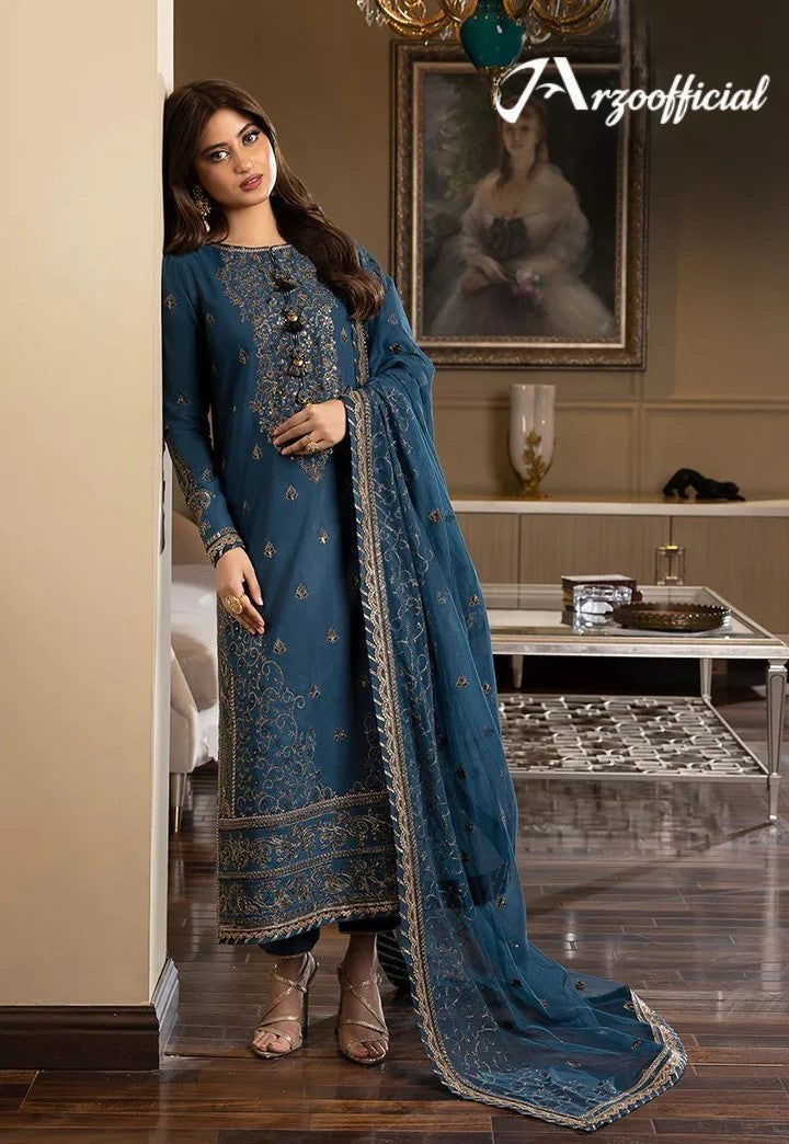Embroidered Twisted Silk -2 Piece