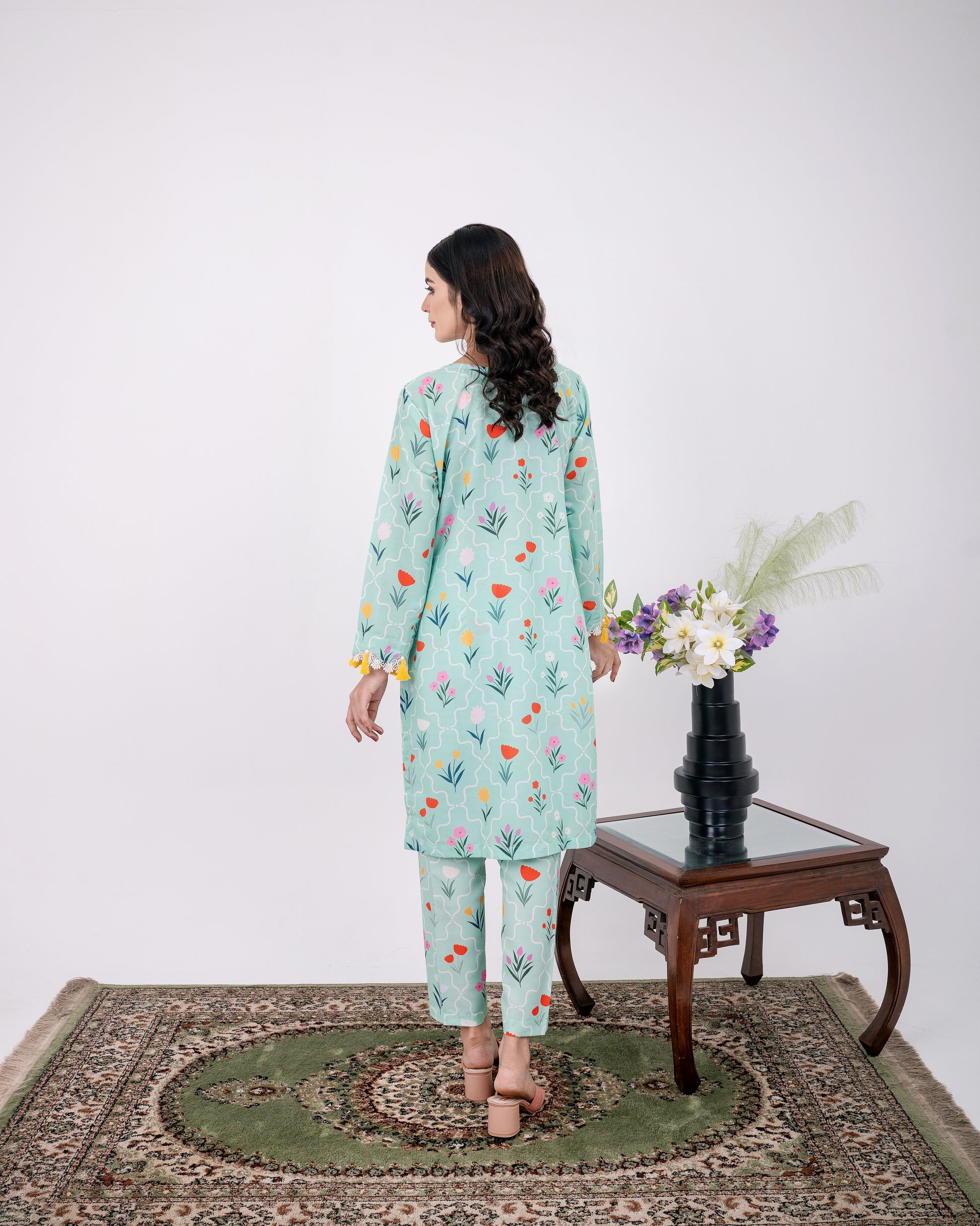 Mint Blossom Tassel 2 Piece