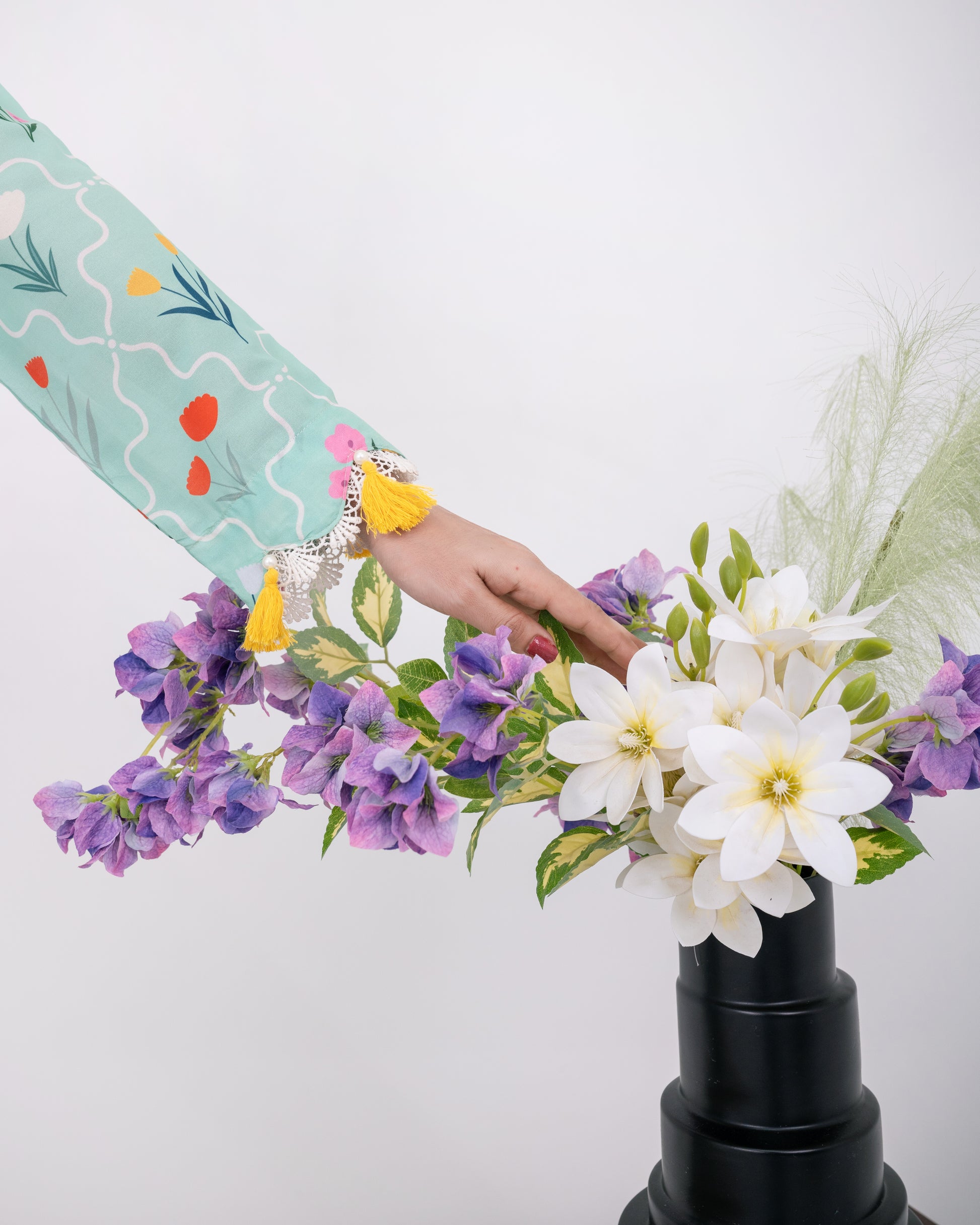 Mint Blossom Tassel 2 Piece