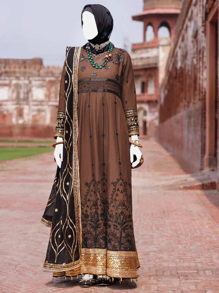 2PC Unstitched Chiffon Embroidered Suit | SAW-21