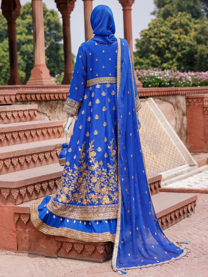 2PC Unstitched Chiffon Embroidered Suit | SAW-23
