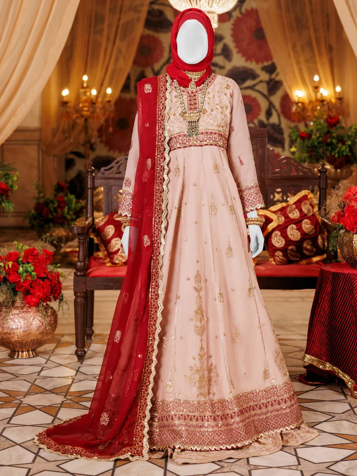 2PC Unstitched Chiffon Embroidered Suit | SAW-25