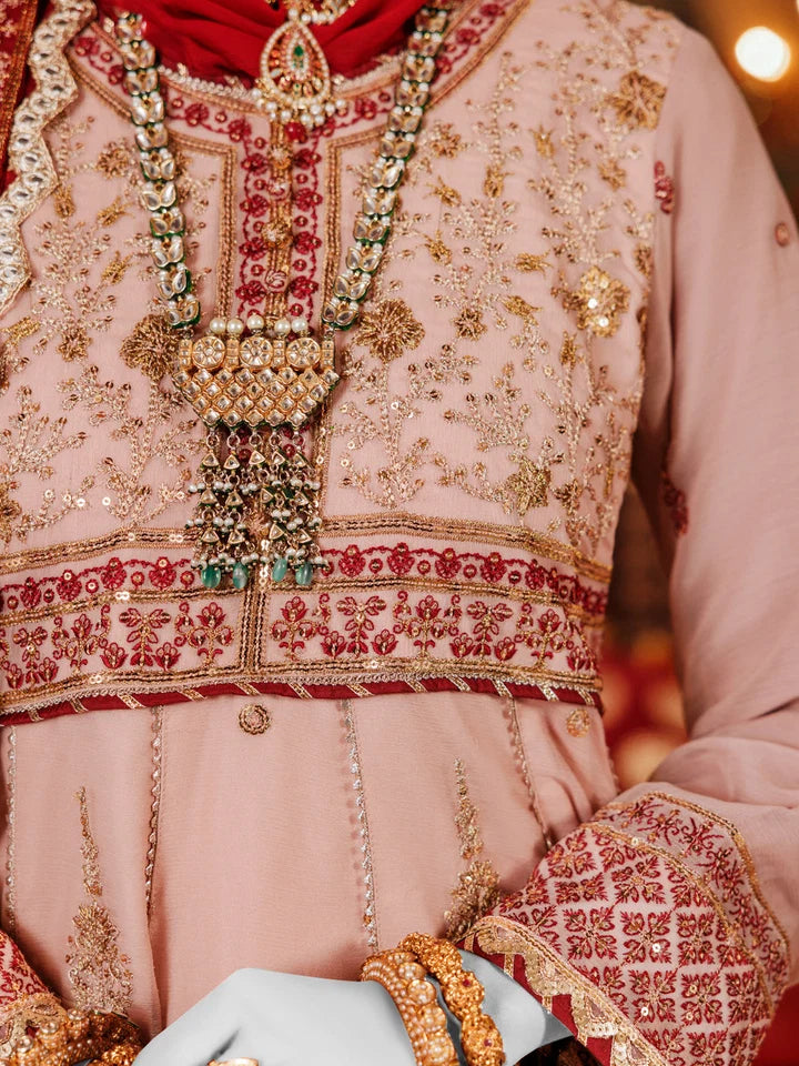 2PC Unstitched Chiffon Embroidered Suit | SAW-25