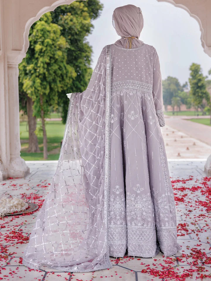 2PC Unstitched Chiffon Embroidered Suit | SAW-22