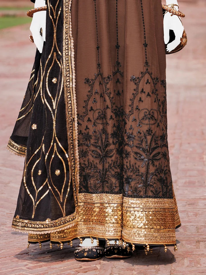 2PC Unstitched Chiffon Embroidered Suit | SAW-21