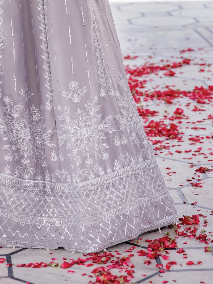 2PC Unstitched Chiffon Embroidered Suit | SAW-22