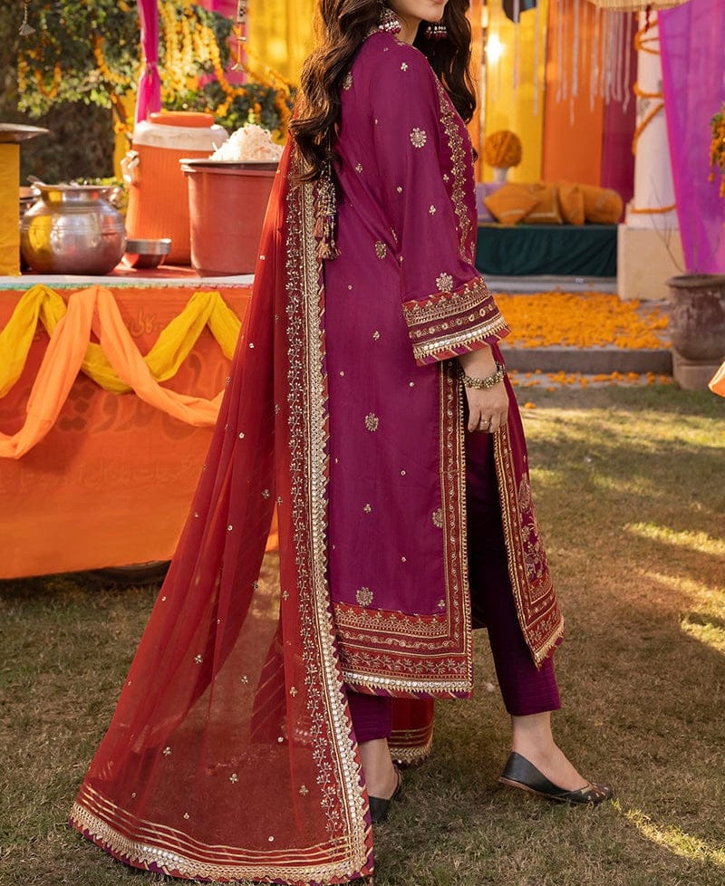 Lawn Silk Fabric Front Embroidery Back Plain duppatta chiffon