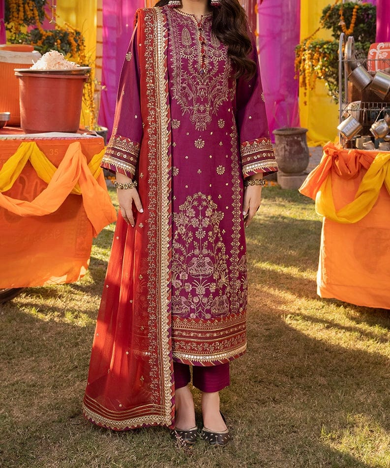 Lawn Silk Fabric Front Embroidery Back Plain duppatta chiffon