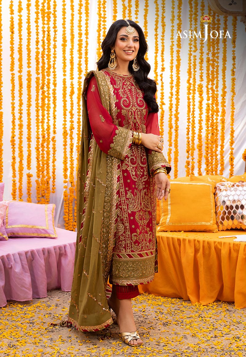 fabric chiffon colour red unstiched 2pics duppatta chiffon code 012