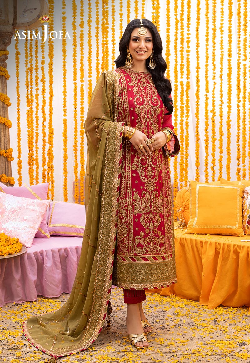 fabric chiffon colour red unstiched 2pics duppatta chiffon code 012